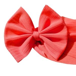 Valentine Pink/Coral-ish Headwrap Bow